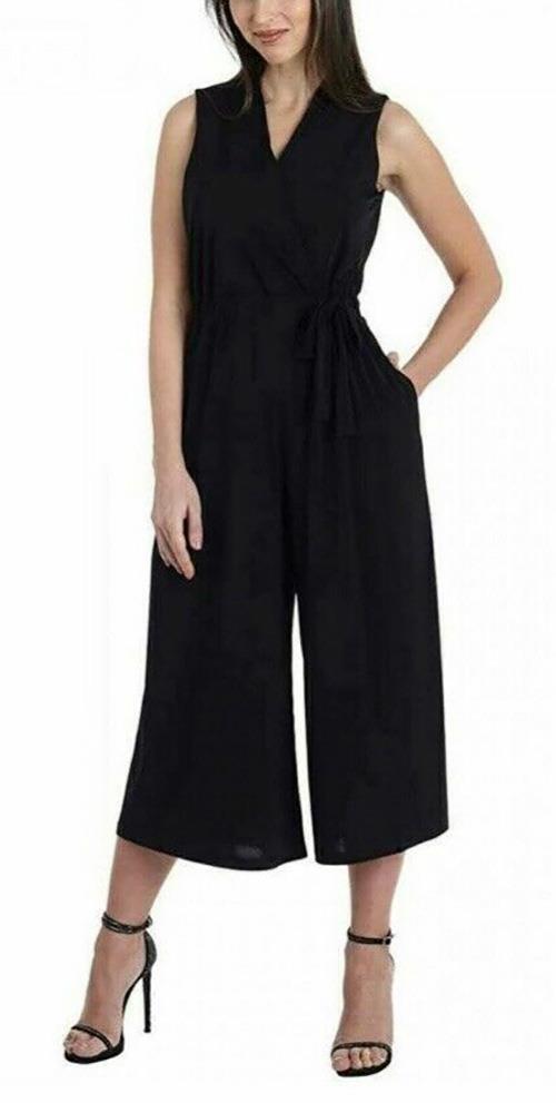 Sandra Darren Ladies' Sleeveless Jumpsuit, BLACK, XS